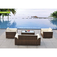 High Quality PU Leather and Rattan Garden Set